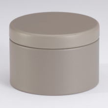 METAAL DOOSJE ROND TAUPE