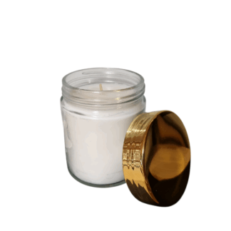 GLAZEN KAARS MET SCHROEFDOP GOUD GROOT
